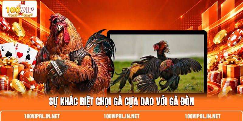 Sự khác biệt chọi gà cựa dao với gà đòn